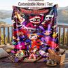 The Amazing Digital Circus Flannel Blanket, Personalized Custom Name Text, Soft Warm Plush Throw Blanket For Gift