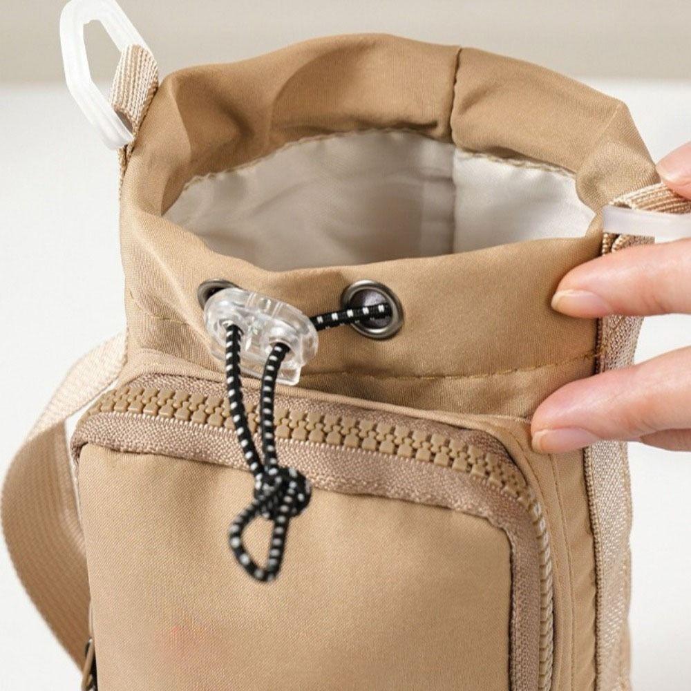 Large Capacity Thermos Bottle Holder Front Pocket Cup Sleeve Pouch  Travel