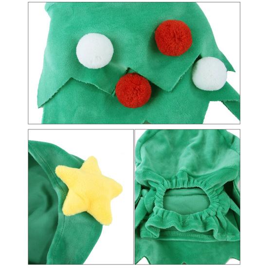 Dogs Christmas Costume Pet Xmas Tree Headwear Cat Apparel Festive Red