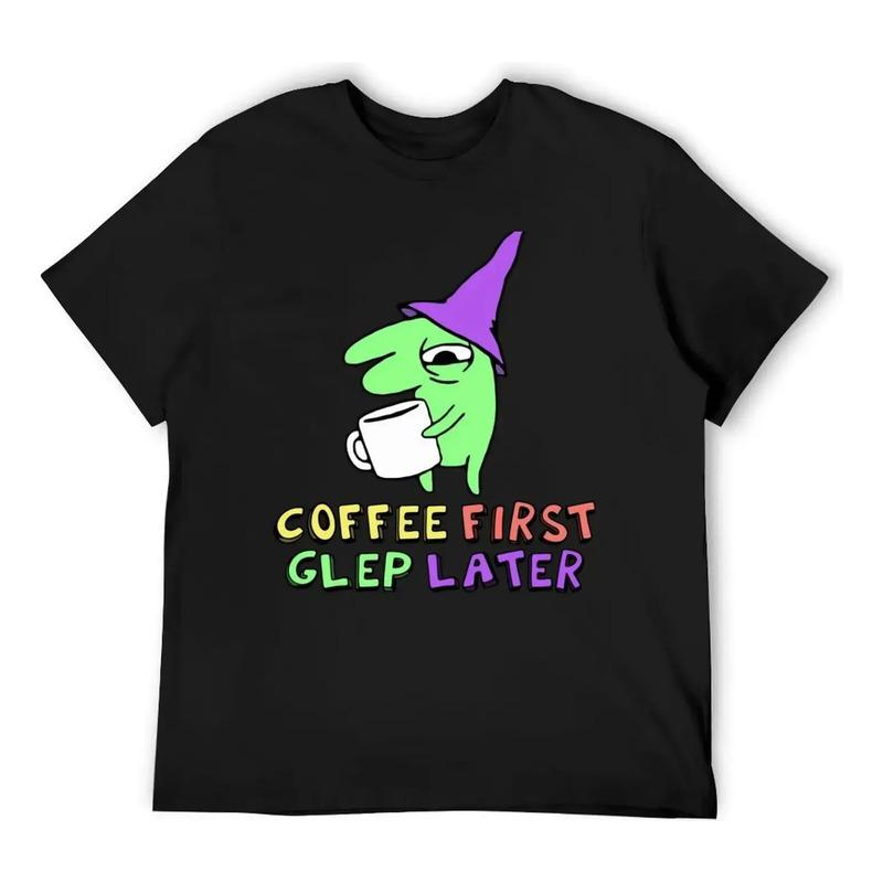 Camiseta Glep Coffee Smiling Friends Camisa Vintage Anime Co S