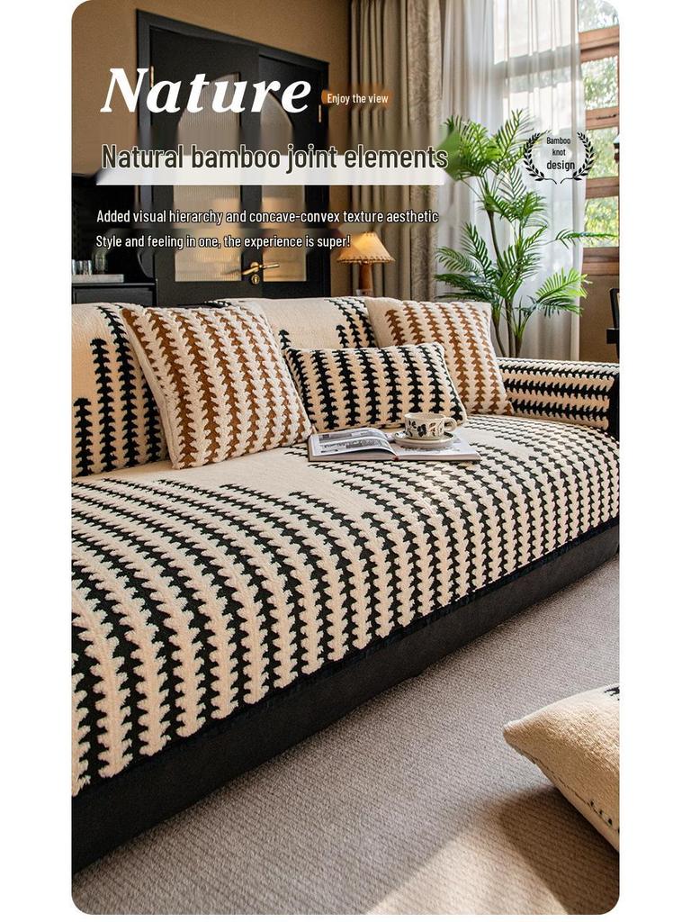 2025 Winter Plüsch Shu Baumwolle Samt Rutschfestes Sofakissen Set