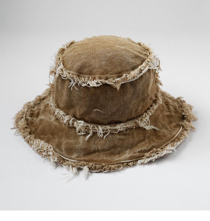 

Новая вымытая и потертая меховая двухсторонняя шляпа-тазик с полями, японская уличная мода, хип-хоп, крутая и красивая шляпа рыбака M56-58cm