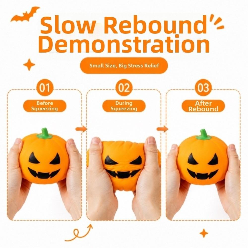 Sticky-Free Ultra-Elastic Pumpkin Squishy Slow-rebound TPR Novelty Toys Party-favor