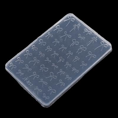 Forma kokardki 3D Rzeźbienie Płytki do stemplowania Manicure Ozdoby artystyczne Projekt DIY Silikonowa Forma do zdobienia paznokci Szablon Na ozdoby do paznokci