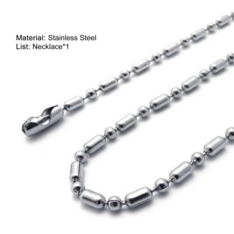 Collana casual alla moda da 2,4 mm Squisito colore argento leggero