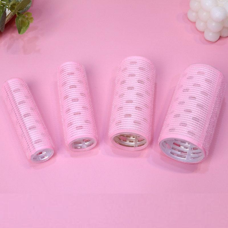 BEPAN 4pcs Self-Adhesive Hair Rollers Set Hair Volume Curling Styling Tools Plastic Korean Heatless Hairdressing Curlers Bang Roller