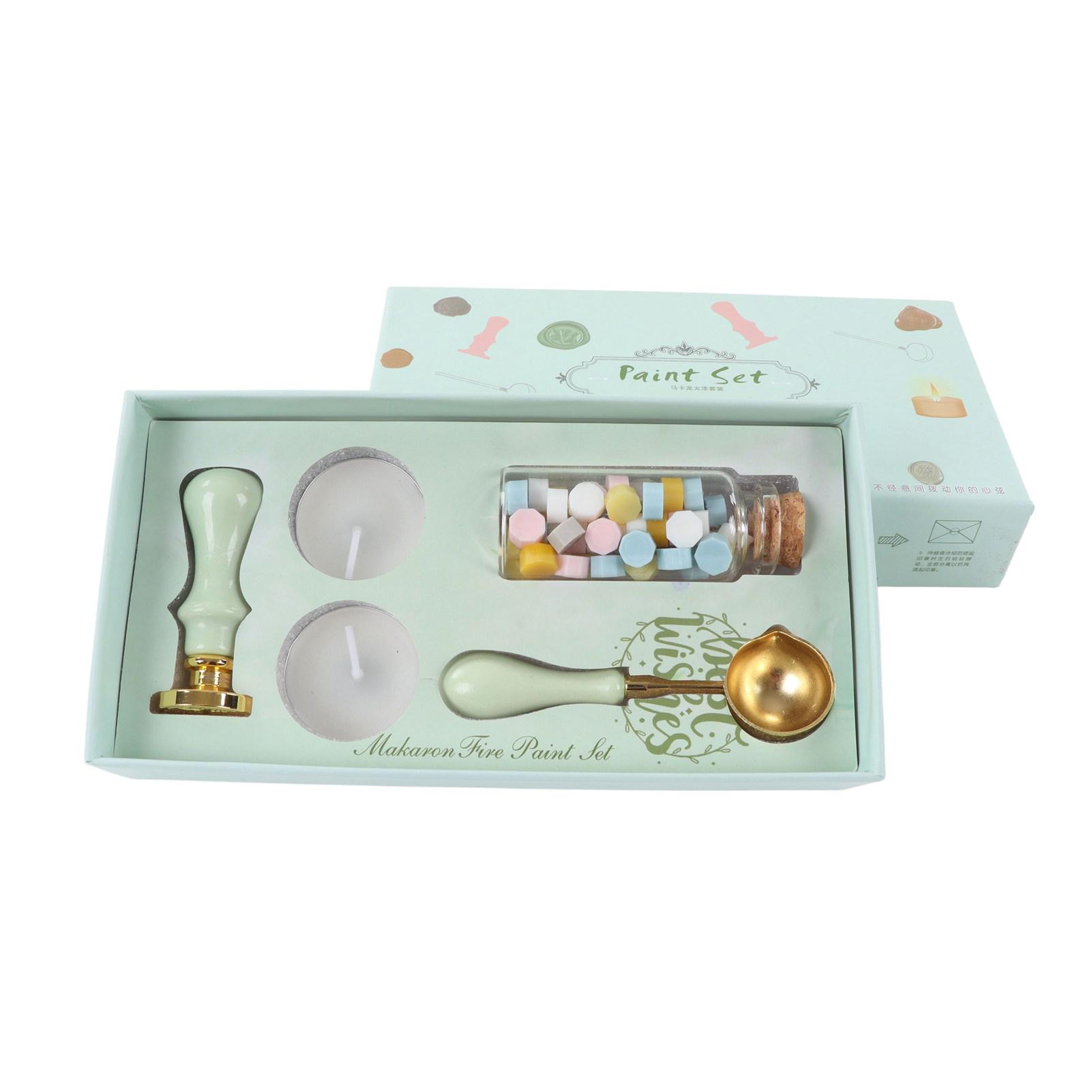 

Wax Stamp Kit Retro Removable Handle Pattern Wax Stamp Sling Kit for Envelope Invitation