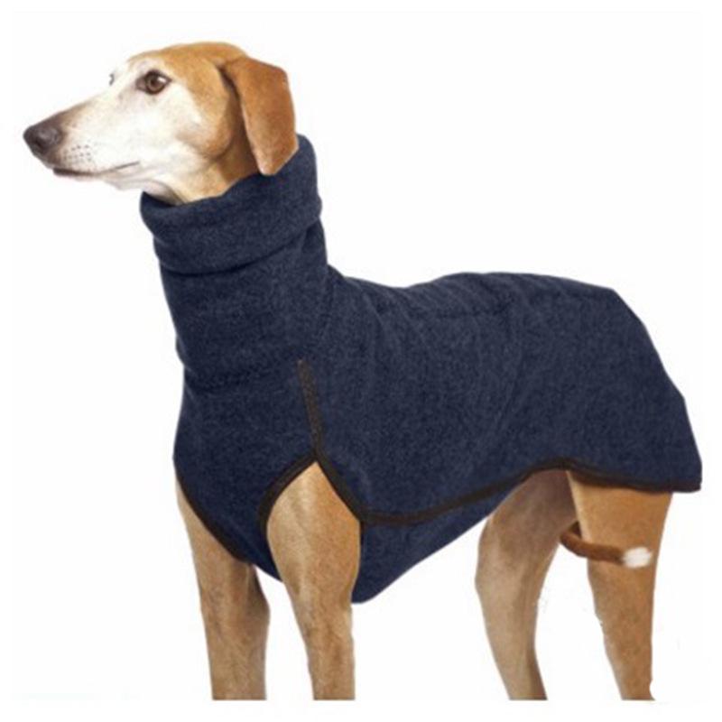 European and American Pet Dog Warm Clothes - Solid Color Spliced Dog Apparel