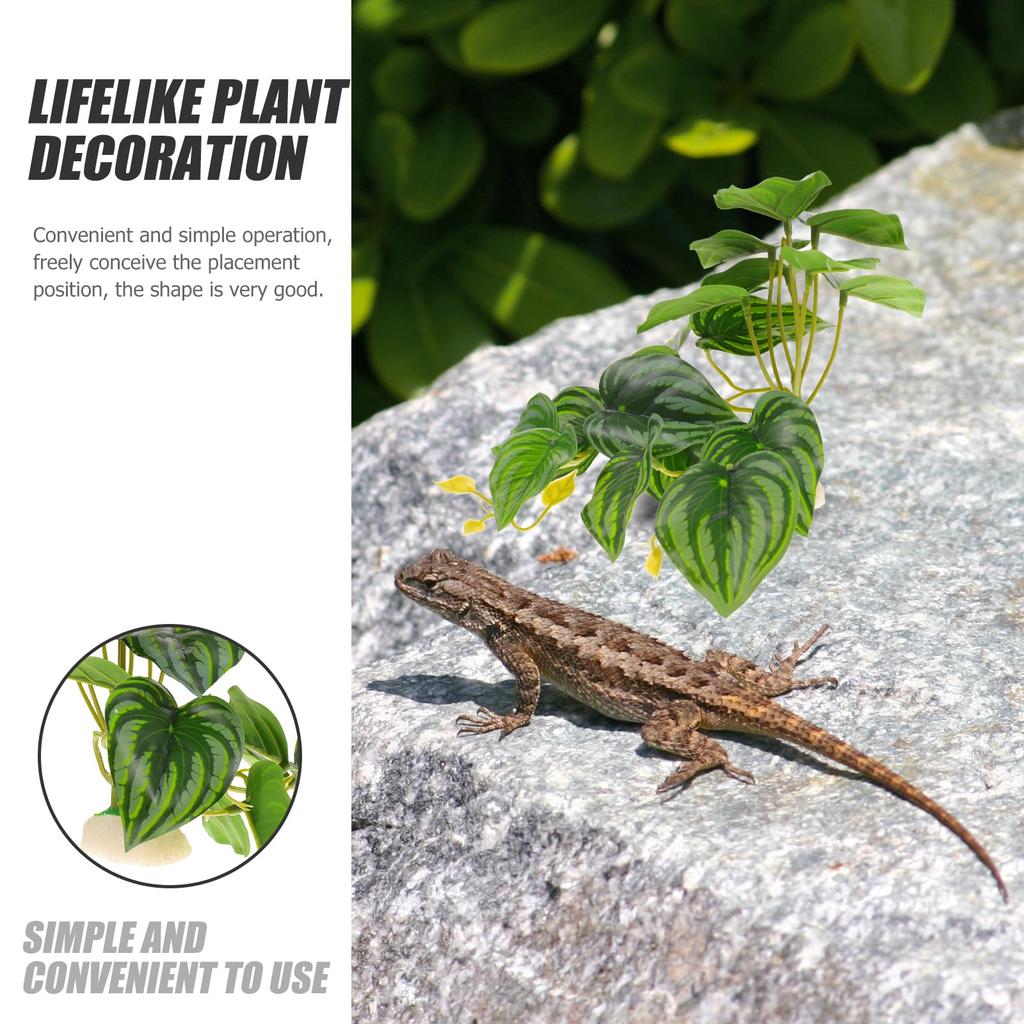 POPETPOP Artificial Plant Decoration Reptile Climbing Plant Turtle Tank Plant Reptile Plant Decor Reptile Accessories