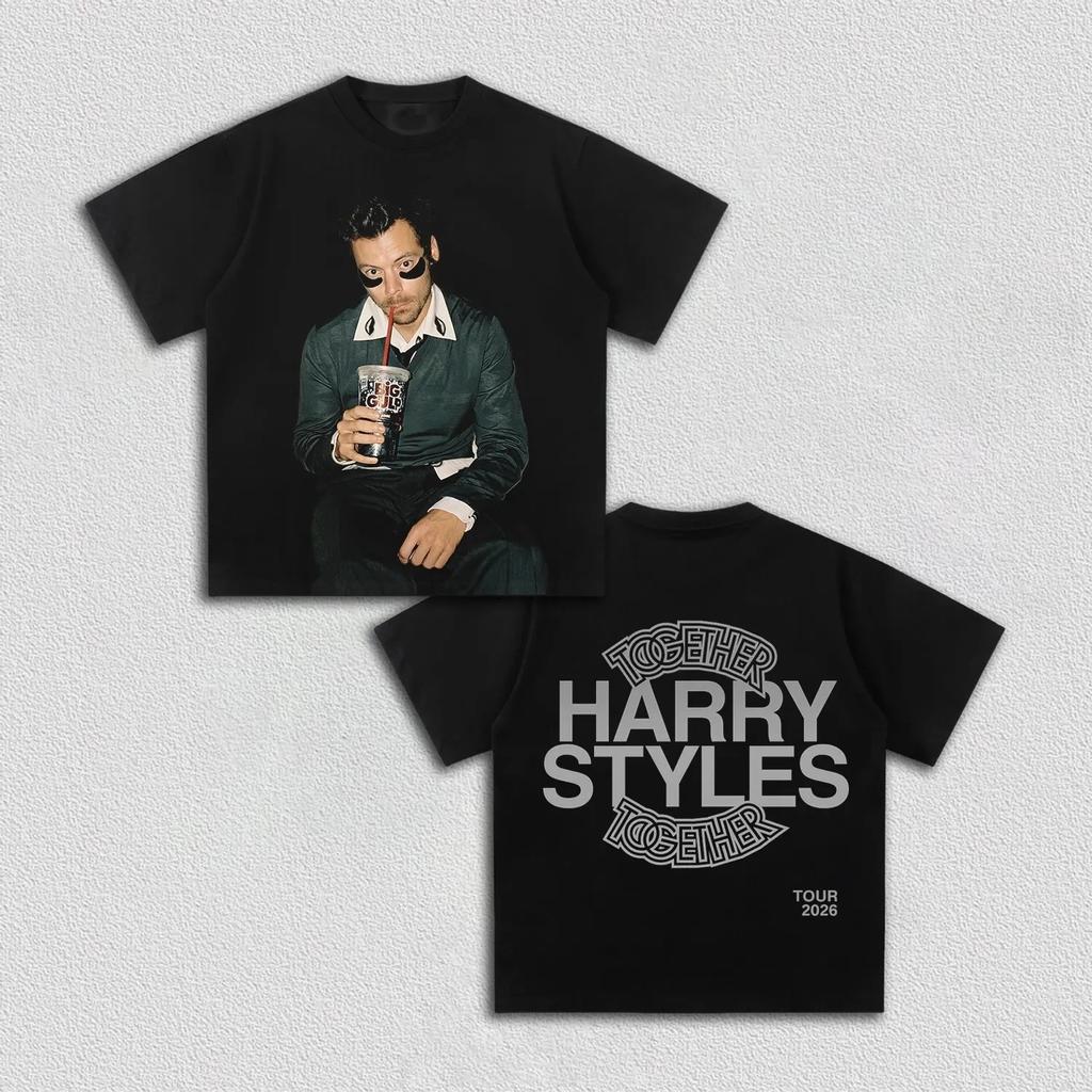 Harry Styles Together, Together Tour 2026 Merch Maglietta Cotone Unisex Uomo Donna Maglietta Y2k Oversize Popolare Maglietta Regalo per Fan