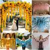 Hanging Design Artificial Wisteria Flower Vine Cherry Flower Hanging Garland  Wedding Decoration