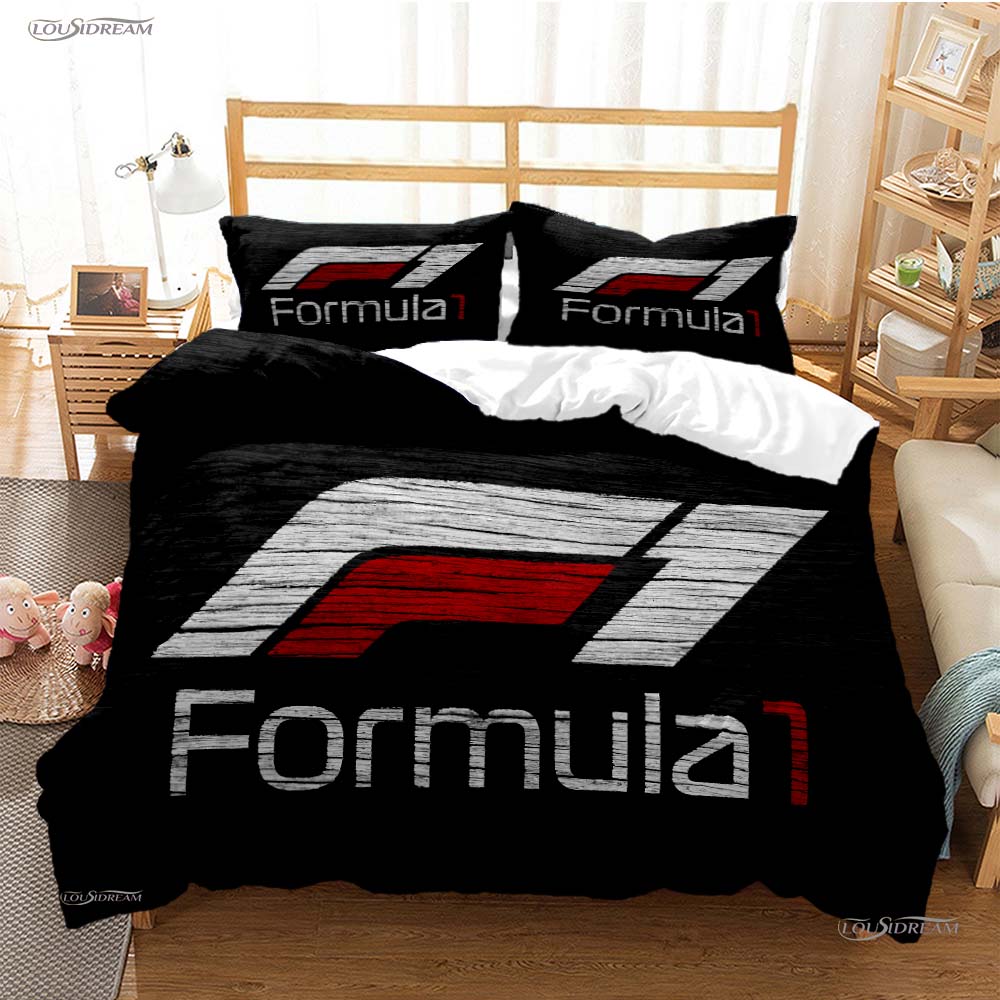 

Formula 1 Duvet Cover comforter racing enthusiast Bedding sets Soft Quilt Cover and Pillowcases Teens Single/Double/Queen/King EU Twin 135x200cm