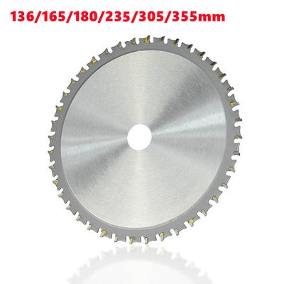 1pc Metal Cutting Blade Disc 136/165/180/235/305/355mm Carbide Circular Saw Blade 30T-80T for Steel Circular Metal Cutting Blade