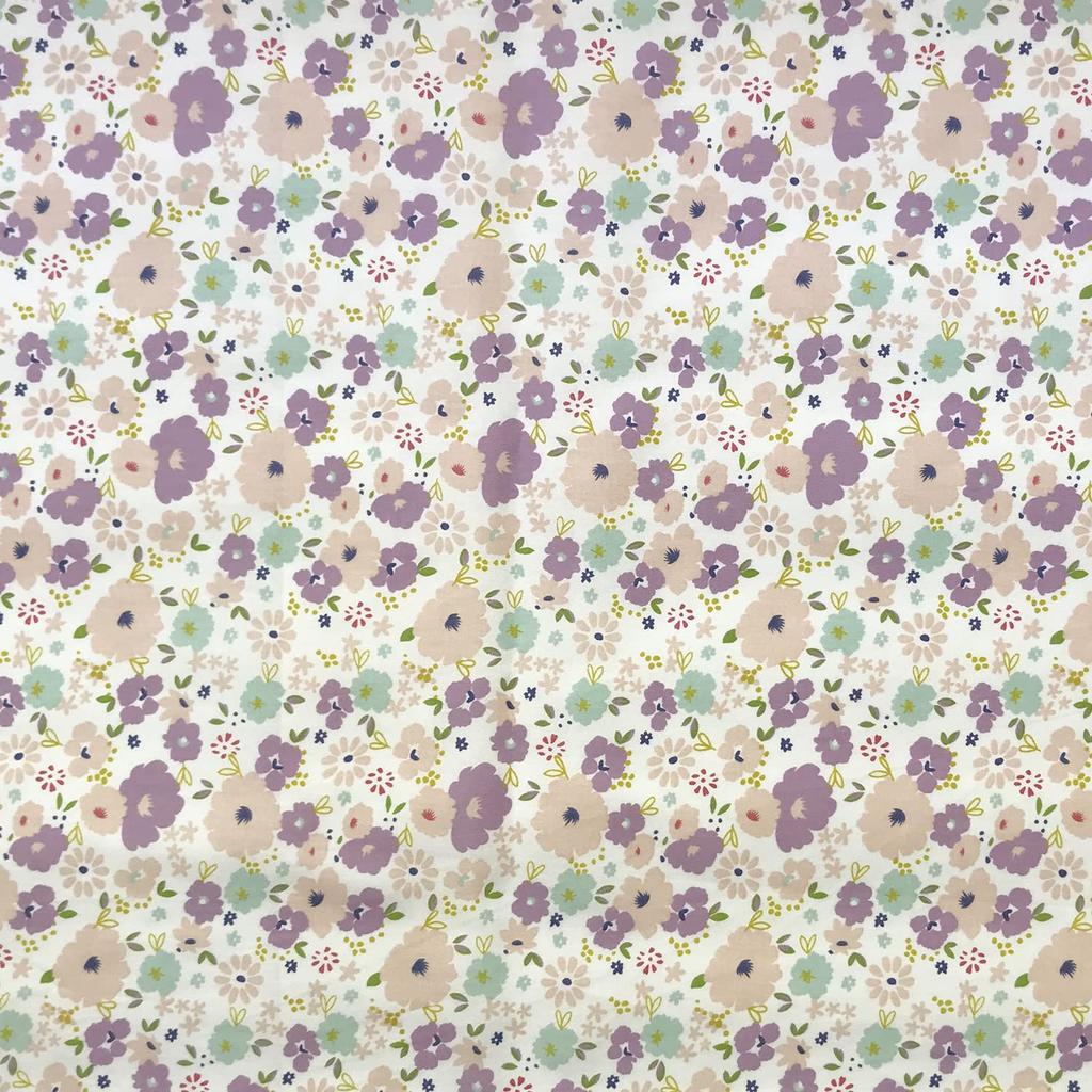 Floral Check Fabric Cutting Cloth Soft Cotton Patchwork Scraps for Crafts 8-Piece Set, Fabric, 46x56cm,