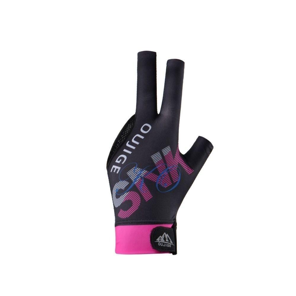 

Легкая бильярдная перчатка для левой руки с открытыми пальцами, перчатка для снукера, бильярд розовый