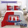 Custom Name Stoke City FC Bedding,Quilt Set Quilt Cover Pillowcase Home Birthday Gift(1 * Duvet Cover + 2 * Pillowcase, Without Core)_xia