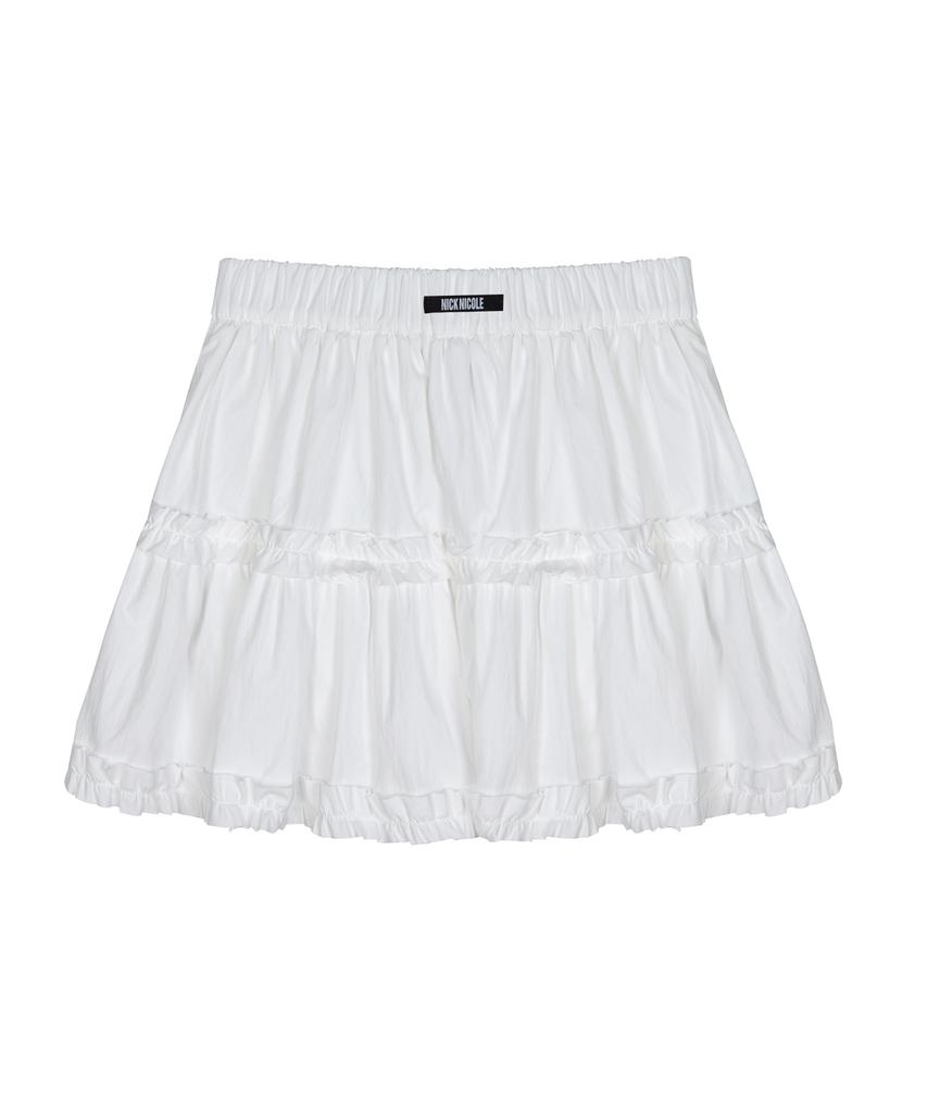 Nigaennikol Trendy Ruffle Mini Skirt_Ivory
