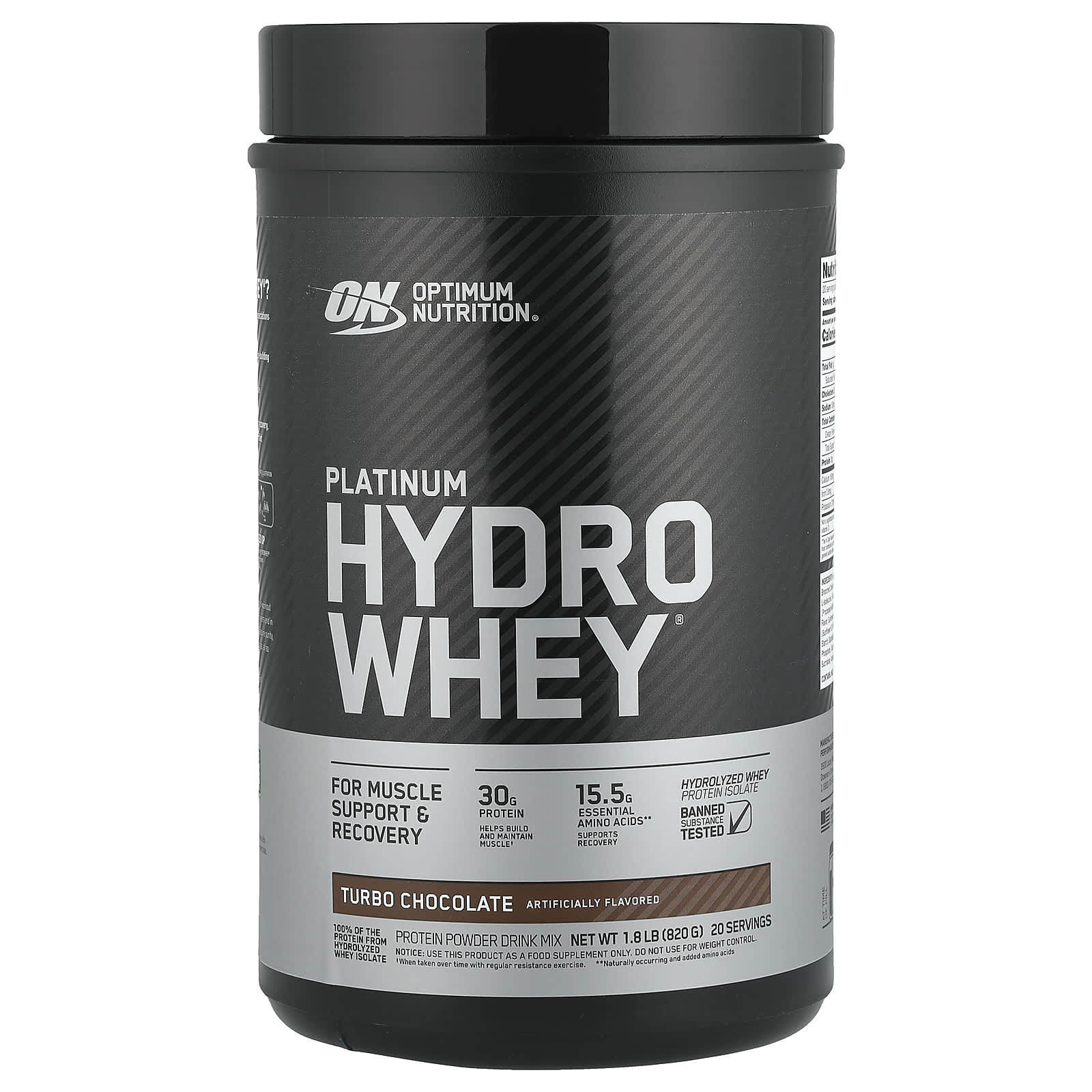

Platinum Hydro Whey®, Turbo Chocolate Flavor, 820G(1.8Lb)