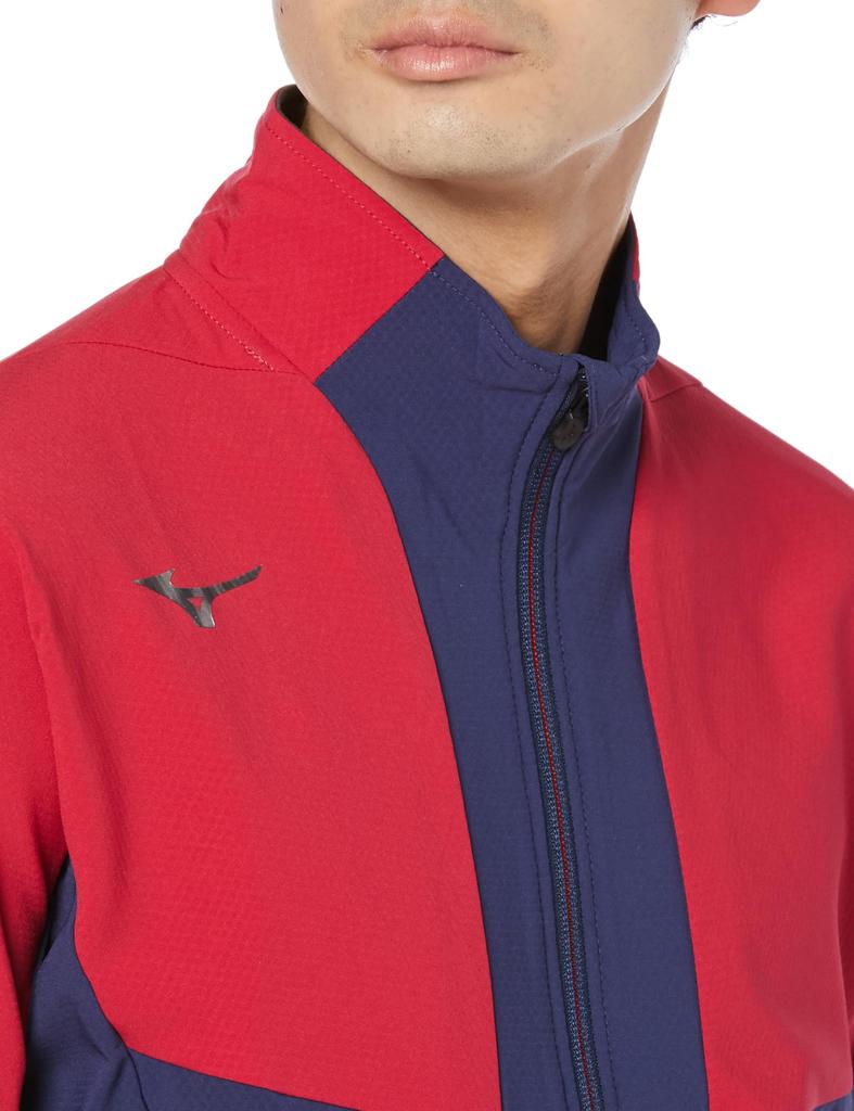 Mizuno Tech Shield Training Ski Patrol Size XL Jacket, Windproof, Stretch, Water-Repellent, 32MCA552, Men's, Red,