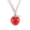 Les Trésors De Lily [J8073] - Designerski naszyjnik „Pomme Gourmande” srebrno-czerwony