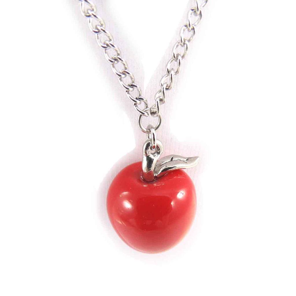 Les Trésors De Lily [J8073] - Designerski naszyjnik „Pomme Gourmande” srebrno-czerwony