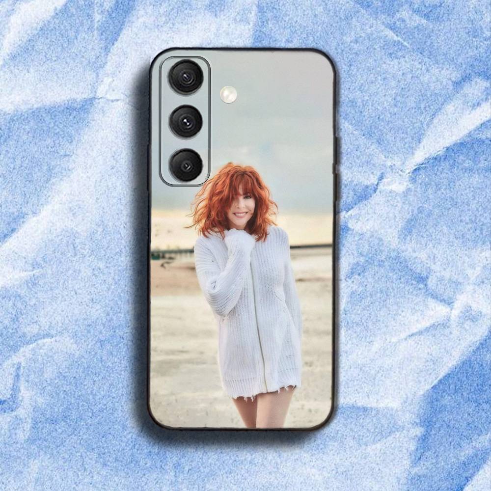 Mylene F-Farmer-es Phone Case For Samsung S 25,24,23,22,30,21,10,9,Ultra,Plus,Lite,FE,4,5G Black Soft Case