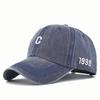 Cap Unisex Baseball Vintage Style Cotton With Embroidered Letter C Logo Hat Sun