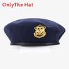 Marvel Logo Wool Beret Hat With Retro British Style And Uv Sunshade For Adults