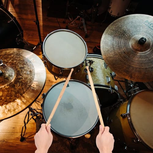 LIOOBO Wooden Drumsticks, Non-Slip, Lightweight, 5A Percussion Sticks, Practice Sticks for Beginners, Christmas, Birthday Gift