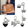 Fashionable Large Love Heart KeyRing Polished Sturdy Alloy Charm Craft Supplies for Bags and Keys Unisex Gifts