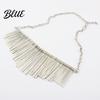 Choker Raffinato Gioielli Barre Scintillanti Collana Metallica Pettorina Collare Chunky