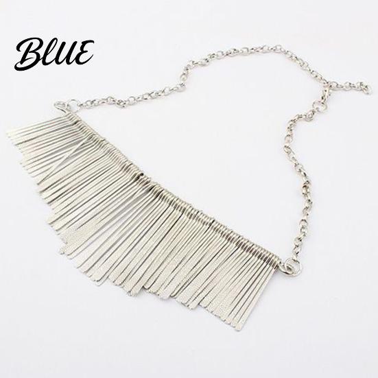 Choker Raffinato Gioielli Barre Scintillanti Collana Metallica Pettorina Collare Chunky