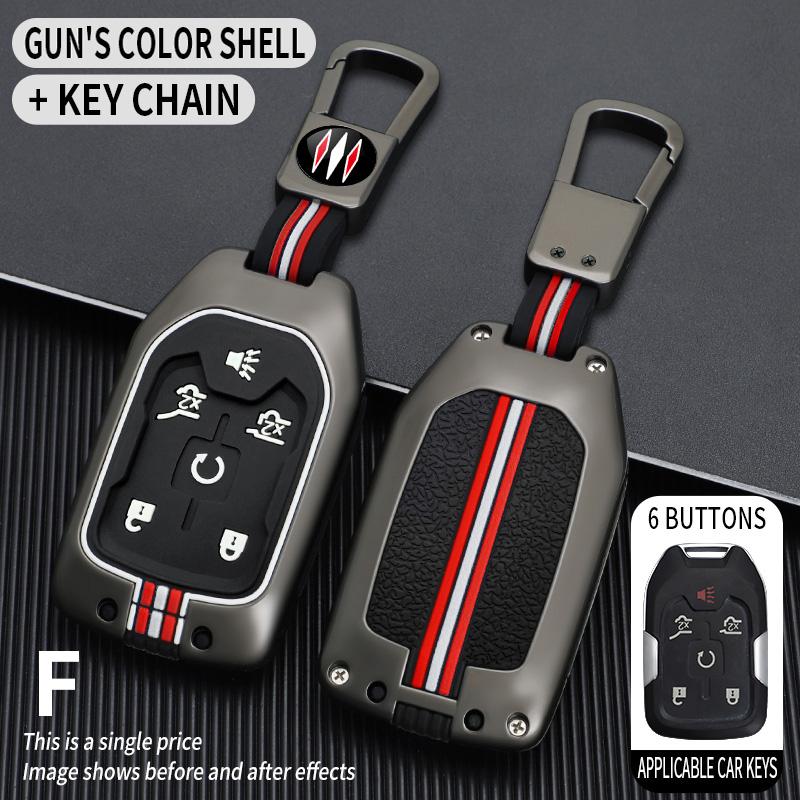 3/4/5/6 Button Car Key Case Cover Shell Fob for GMC Terrain 2019 for Chevrolet Suburban 2019 Car Keychain Interior Accessories