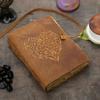 Heart Embossed Leather Journal Vintage Antique Deckle Edge Paper Sketchbook Gift
