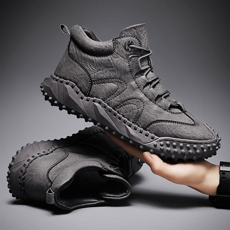 

Мужские кожаные ботинки martin, высокие хлопковые ботинки 45