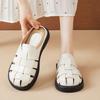 Flat-bottomed Slippers New Summer Bag Head Woven Hollow Roman Sandals