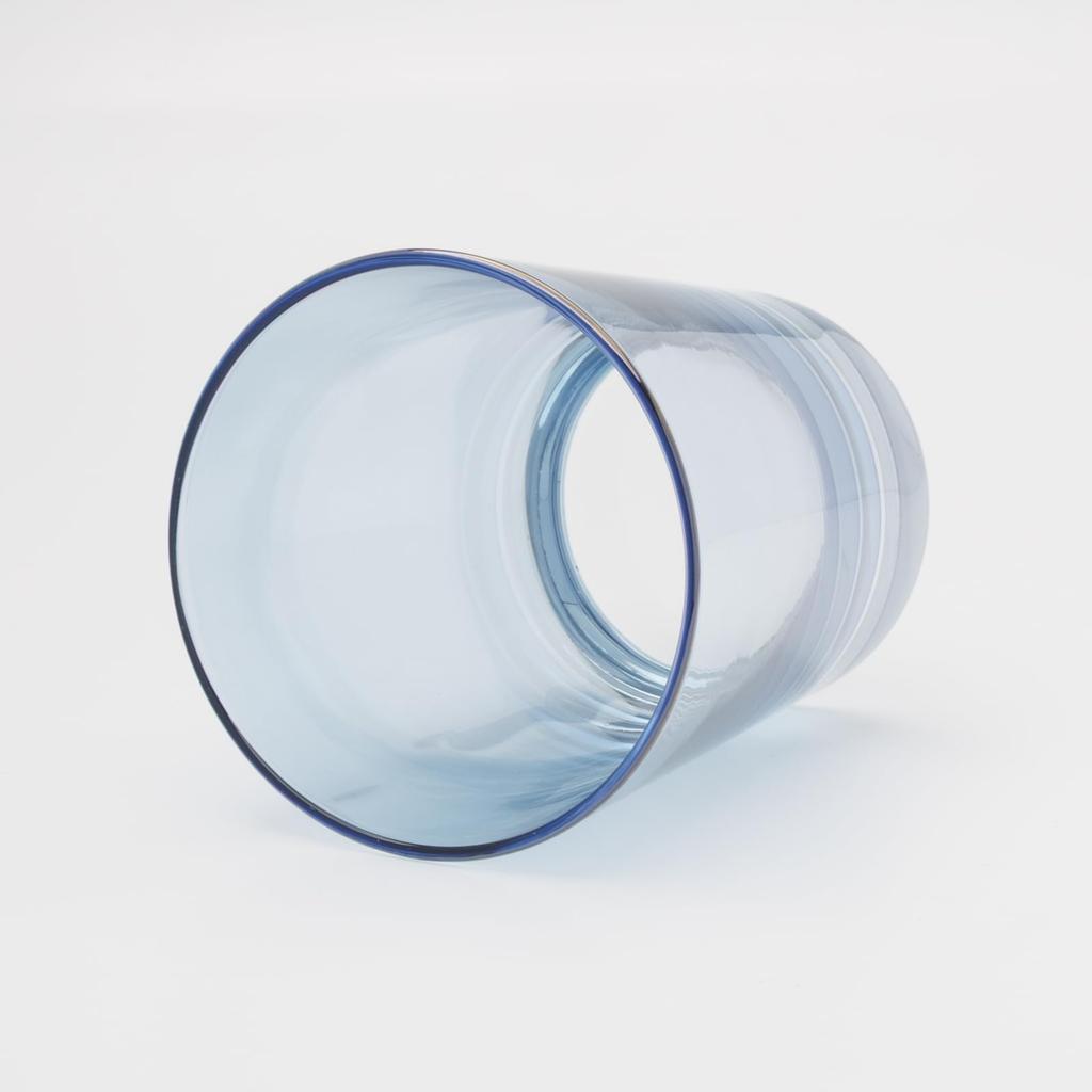 Otsuka Glass "Pinsale" Rocks Glass, Old, Large, Approx. 260ml, Blue, Made In Japan, 6740-723-4-1P