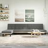 VidaXL L-shaped Sofa Bed Dark Grey 255x140x70 Cm Fabric, Daybed, Foldable Sofa Bed, Fabric Sofa Bed, 3157227