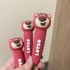 High-value spoon 304 stainless steel spoon Children's fork set Cute strawberry bear household baby eating spoon