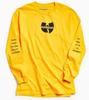 Wu-Tang Clan WU-TANG Maglietta a Maniche Lunghe Gialla NUOVA 100% Autentica e Ufficiale Maglietta Unisex
