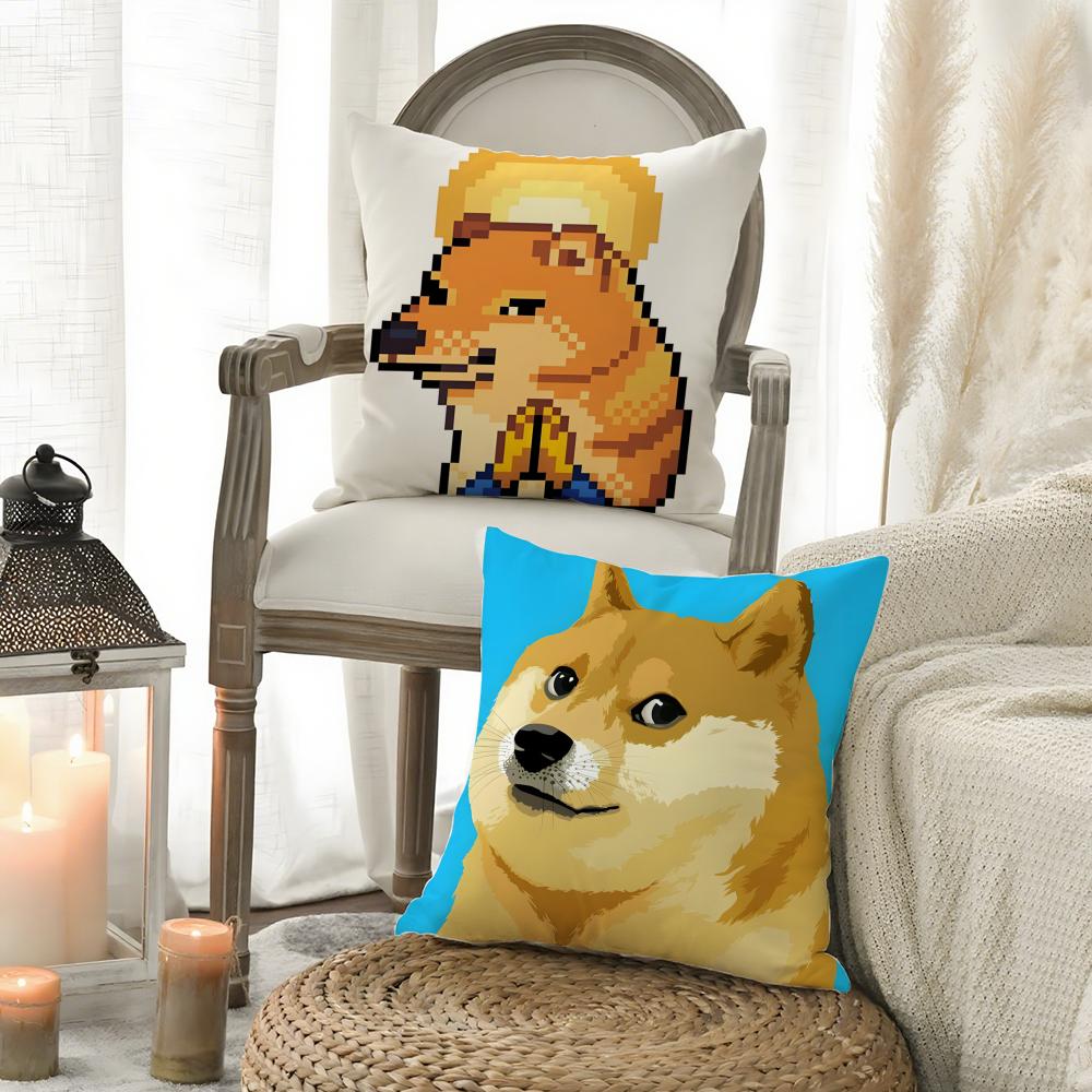 Dog-Themed Memes Are Trending Online Cushion Cover Silky Elegant Comfort Sofa Bed Invisible Zipper Beach Pillowcase