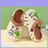 Comfortable Cartoon Panda Childrens Summer Slide Sandals For Boys With Non-slip Design And Breathable Eva Material