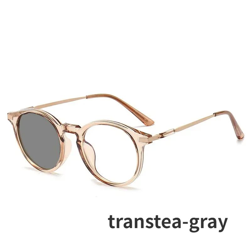 

Разноцветные модные очки для чтения с защитой от синего света, круглый металлический каркас, ретро классические HD очки для дальнозоркости, женские и мужские очки +4.0