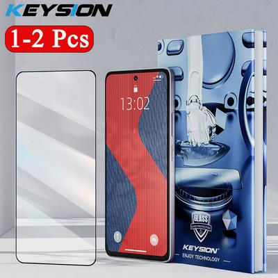 KEYSION Tempered Glass Full Cover for Redmi 15 5G 15C Full Glue HD Clear Screen Protective Glass Film for Xiaomi POCO M7 F7 C85