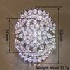 Huitan Sparkling Women Ring Full Shining Cubic Zirconia Luxury Accessories Silver Color Geometric Special Party Lady Jewelry