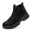Waterproof Safety Boots Men Indestructible Steel Toe Work Boots Anti-smash Stab-resistant Safety Shoes Biker Botas Para Hombre