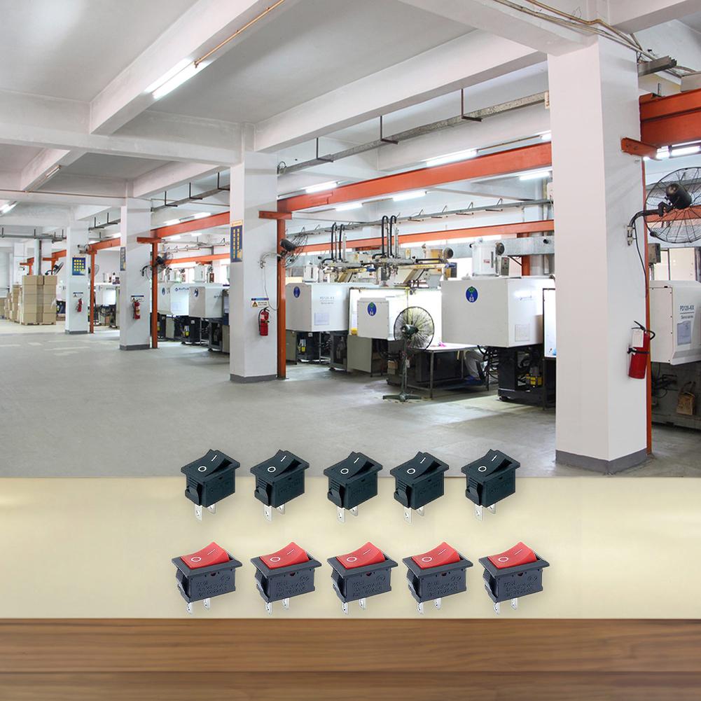 Panel Mount Switch Mini Rocker Switch Marine Electronics 2-pin ON-OFF Single Pole SPST 125VAC 6A Plastic And Metal