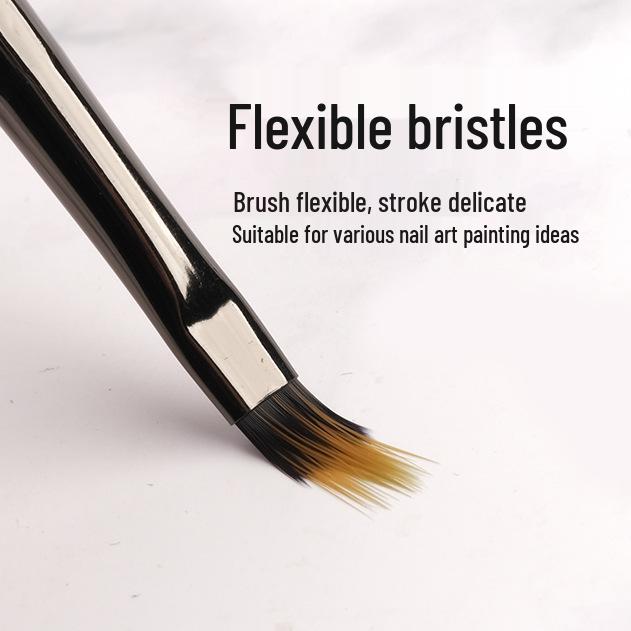 Japanese Sandalwood Nail Art Pen Set: Round & Flat Heads, Phototherapy, Line Drawing, Gradient, Lace, Stipple, Blending.