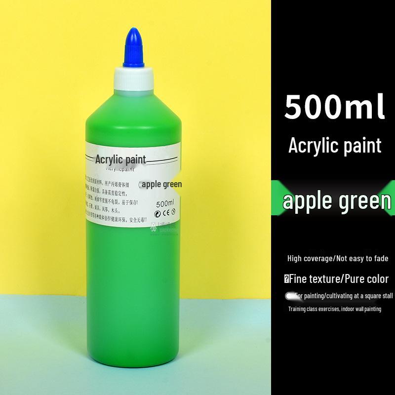 500ml Acrylic Paint for Children's Graffiti and Plaster Dolls - Ideal for Kindergarten Art Projects