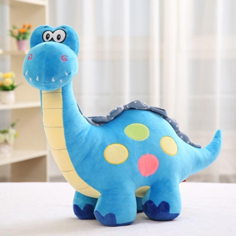 Plush Dinosaur Toy With Soft Cotton Filling For Childrens Birthday Gift And Play синий
